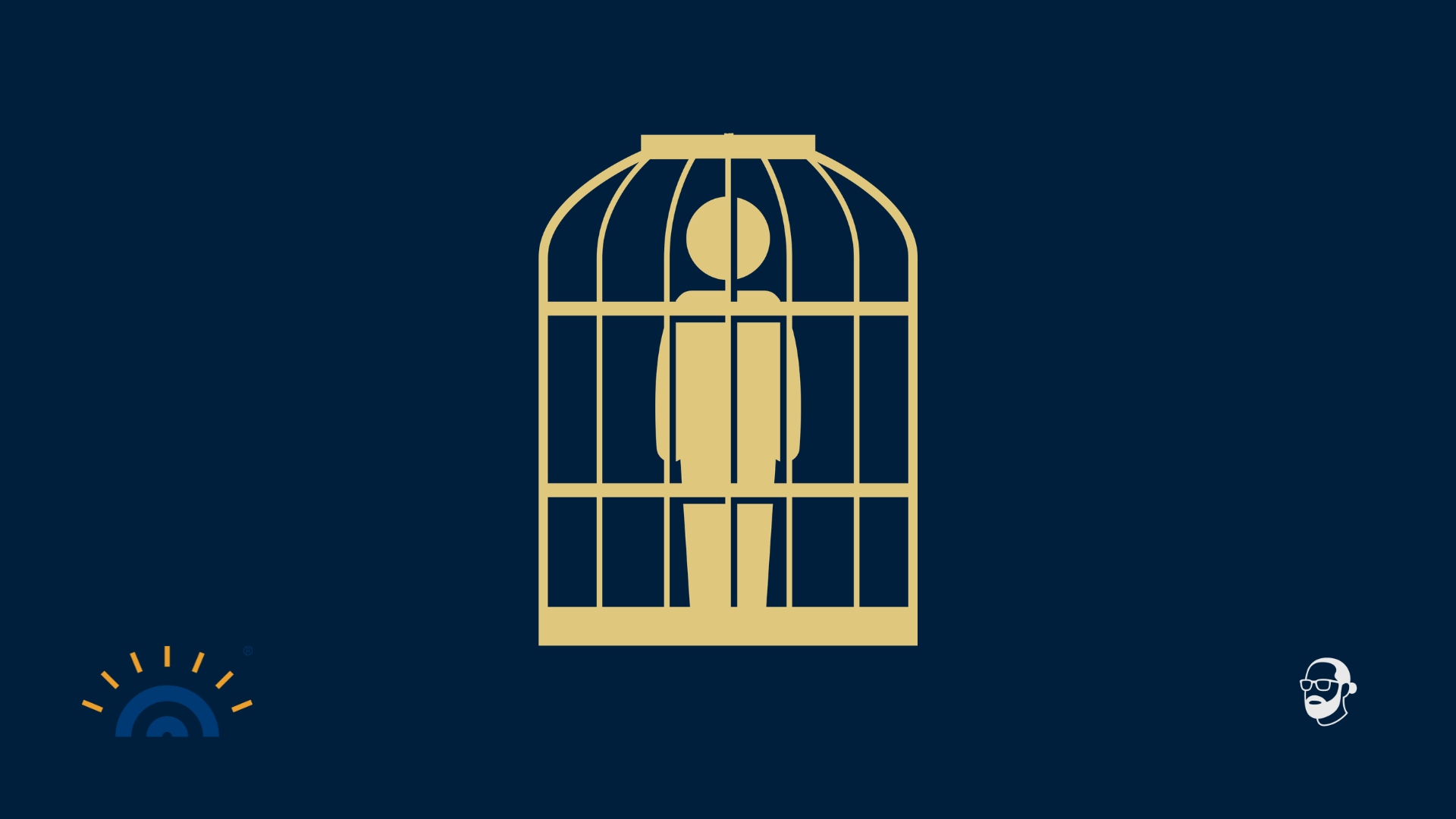 „Artikelbild „2026-05-04 Grafik mit stilisiertem menschlichen Symbol, das in einem geschlossenen Käfig steht – symbolisiert das Gefühl, im eigenen System festzustecken. Unten links ist das Logo Augner Seminare, unten rechts das Signet von Michael Augner..
