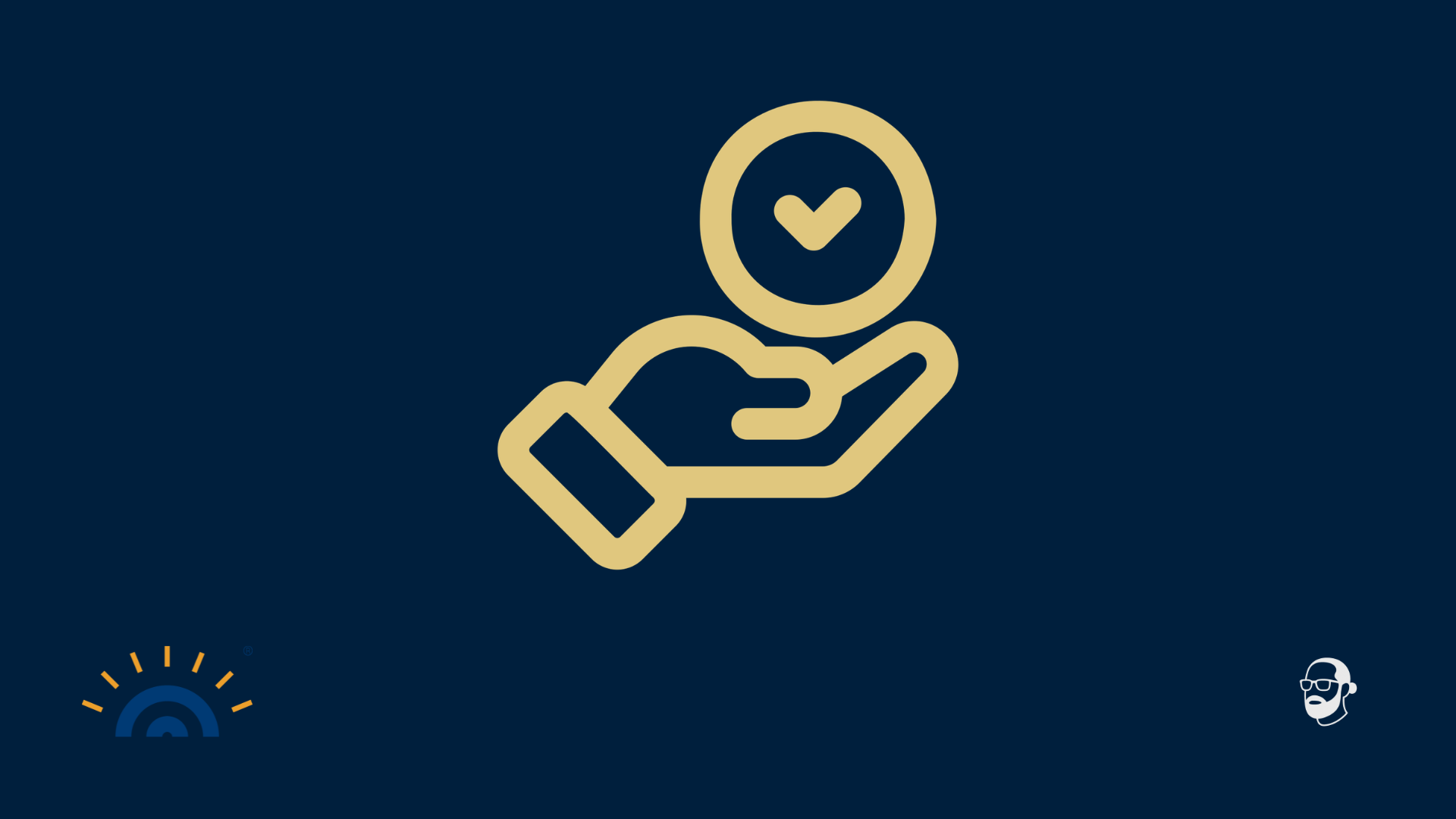 „Artikelbild „2026-05-11 Grafik auf dunkelblauem Hintergrund mit einem goldenen Symbol einer offenen Hand und einem Häkchen als Zeichen für Anerkennung und Wertschätzung. Unten links befindet sich das Logo von Augner Seminare, unten rechts das Signet von Michael Augner